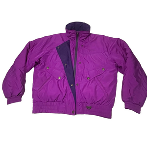 Vintage sunice ski jacket size 10 bright purple